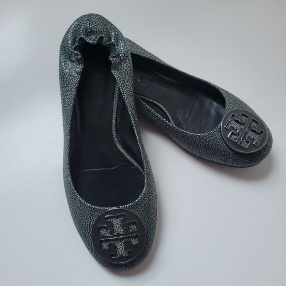 Tory burch Reva Flats leather Ballet flats  size 7M. - Picture 1 of 14